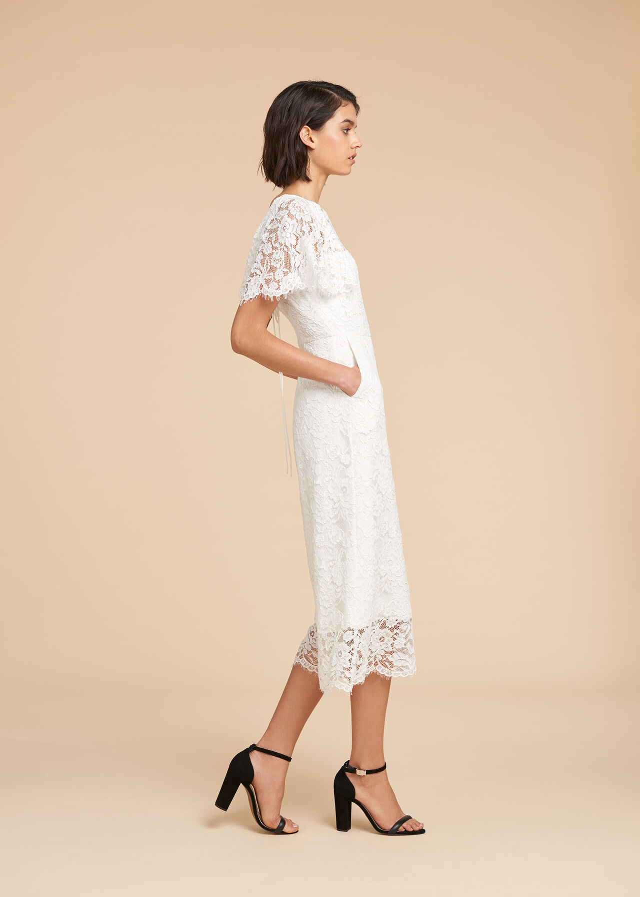 Victoria Lace Wedding Jumpsuit White