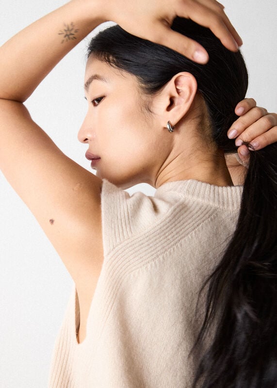Ivory Wool Sleeveless Tank