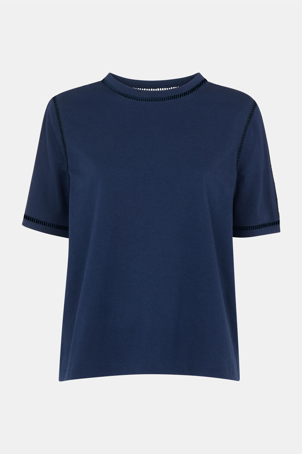 Broderie Trim Detail Tee