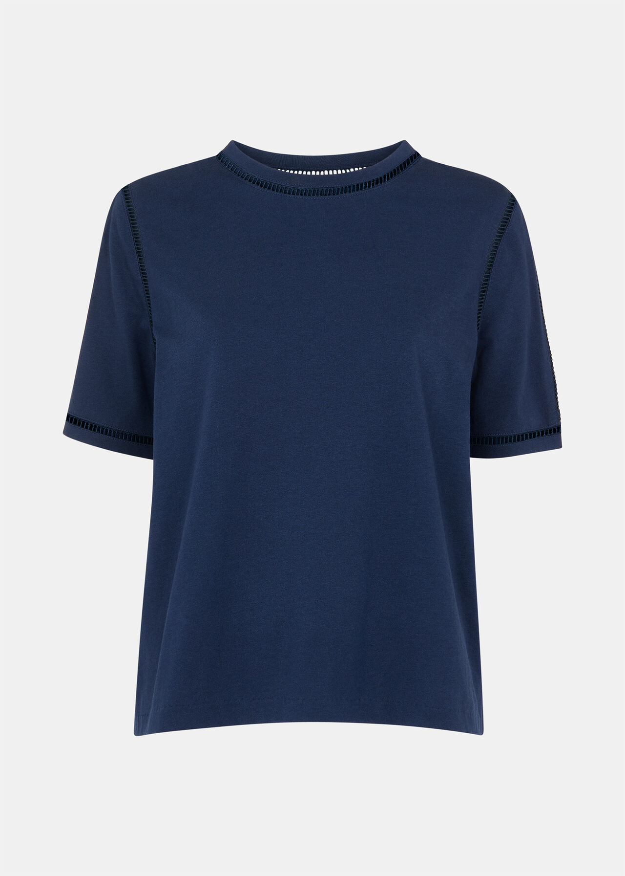 Broderie Trim Detail Tee