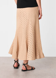 Cotton Broderie Midi Skirt