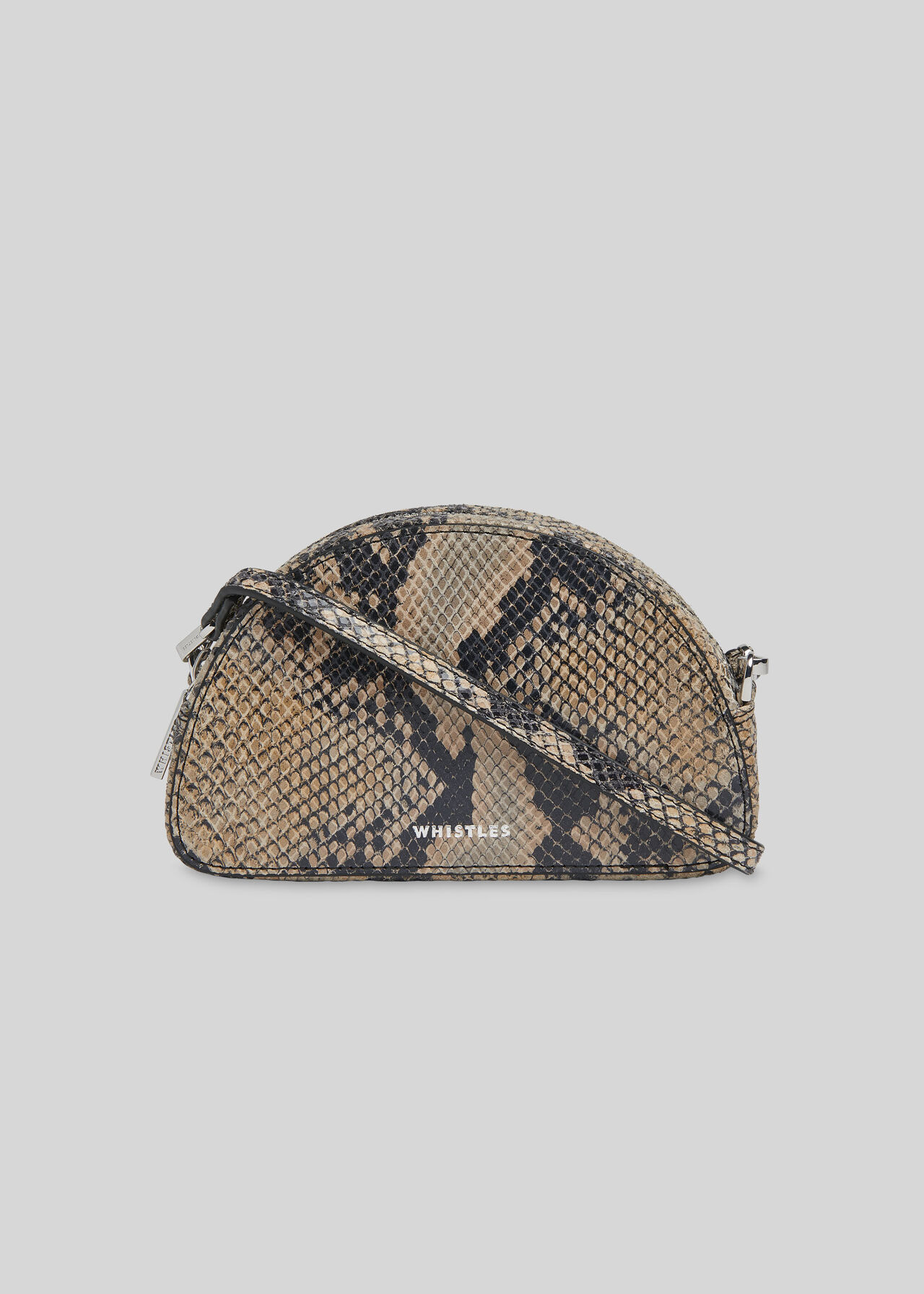 Jasmin Snake Half Moon Bag Snake Print