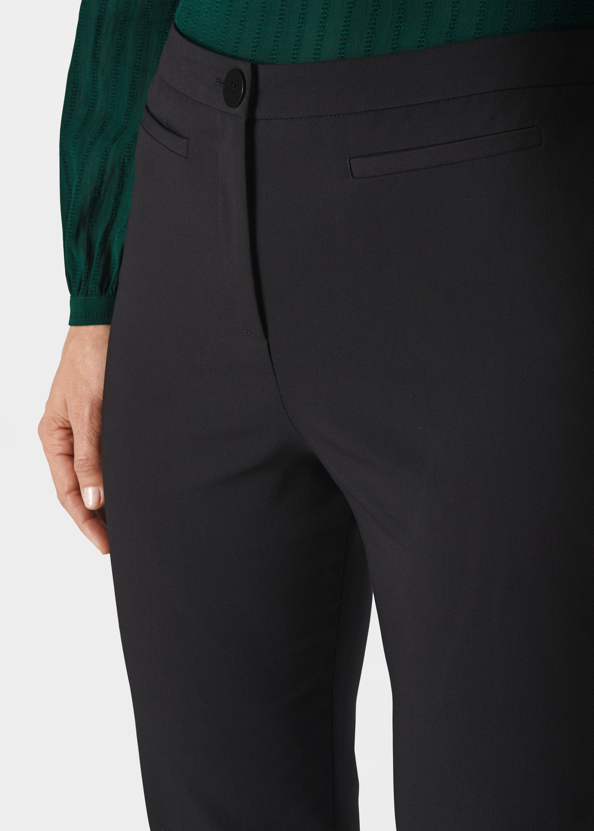 Black Megan Slim Leg Trouser WHISTLES
