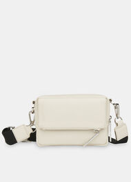 Bibi White Leather Crossbody Bag With Strap | Whistles