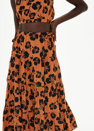 Tropical Floral Tiered Skirt