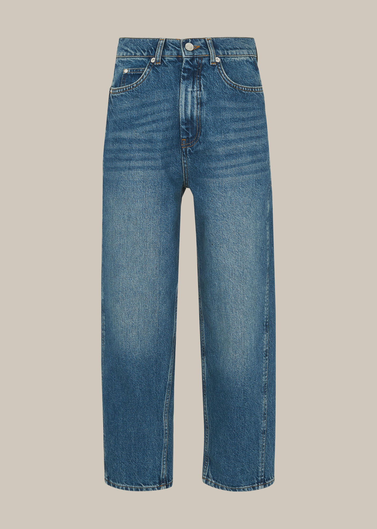 Denim Authentic Washed Barrel Jean | WHISTLES