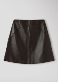 Leather A line Skirt
