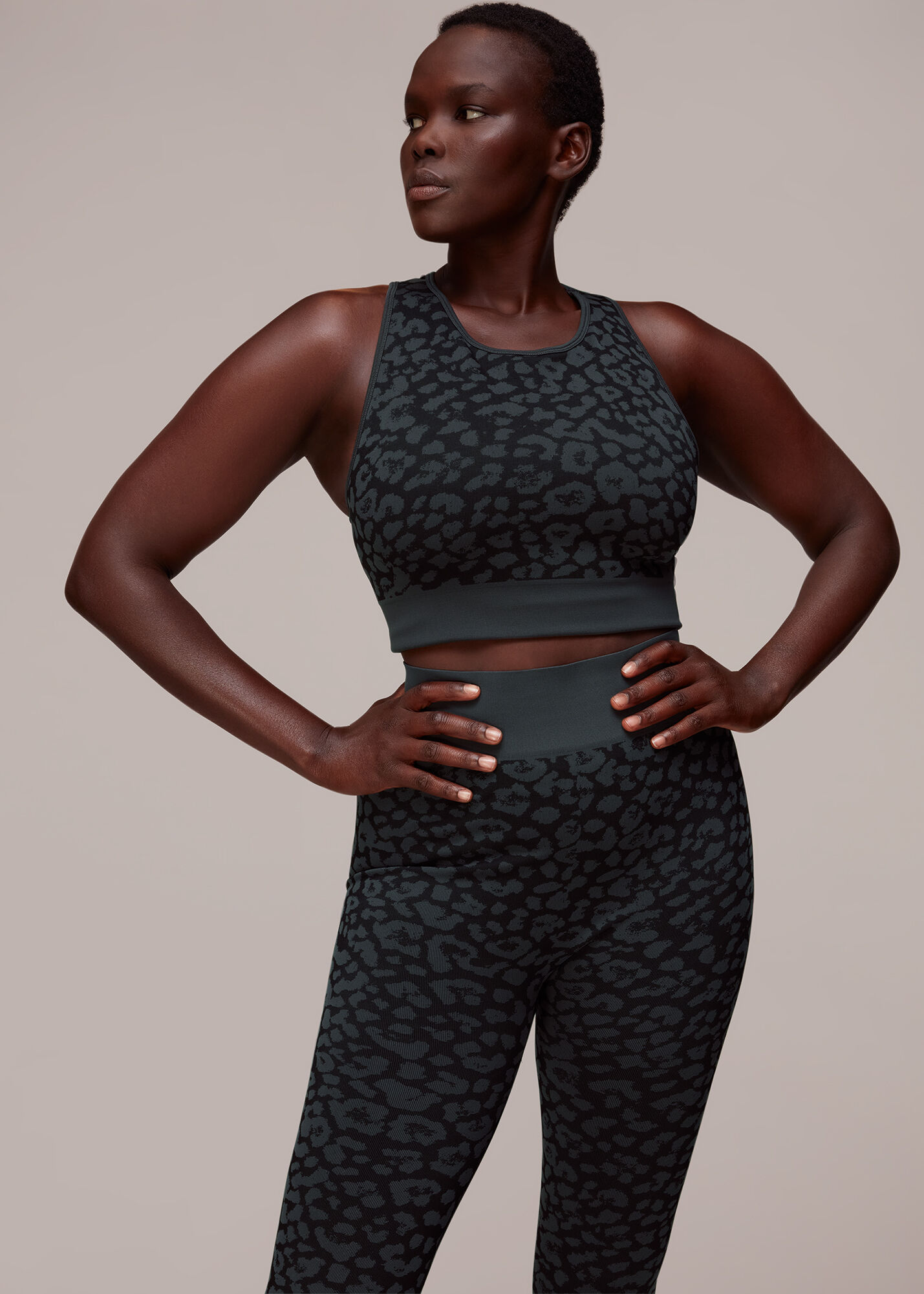 Animal print sports leggings shop