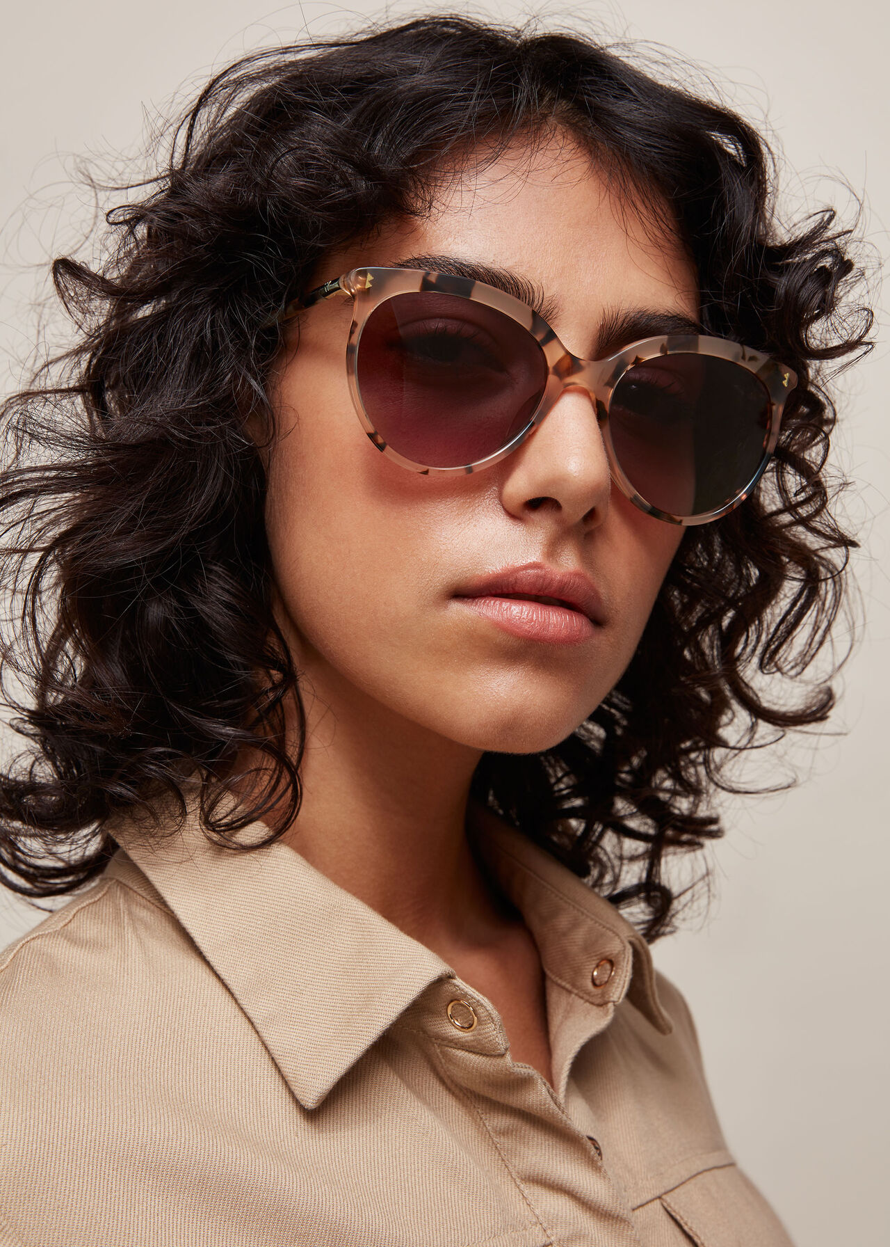 Maya Cat Eye Sunglasses Brown/Multi