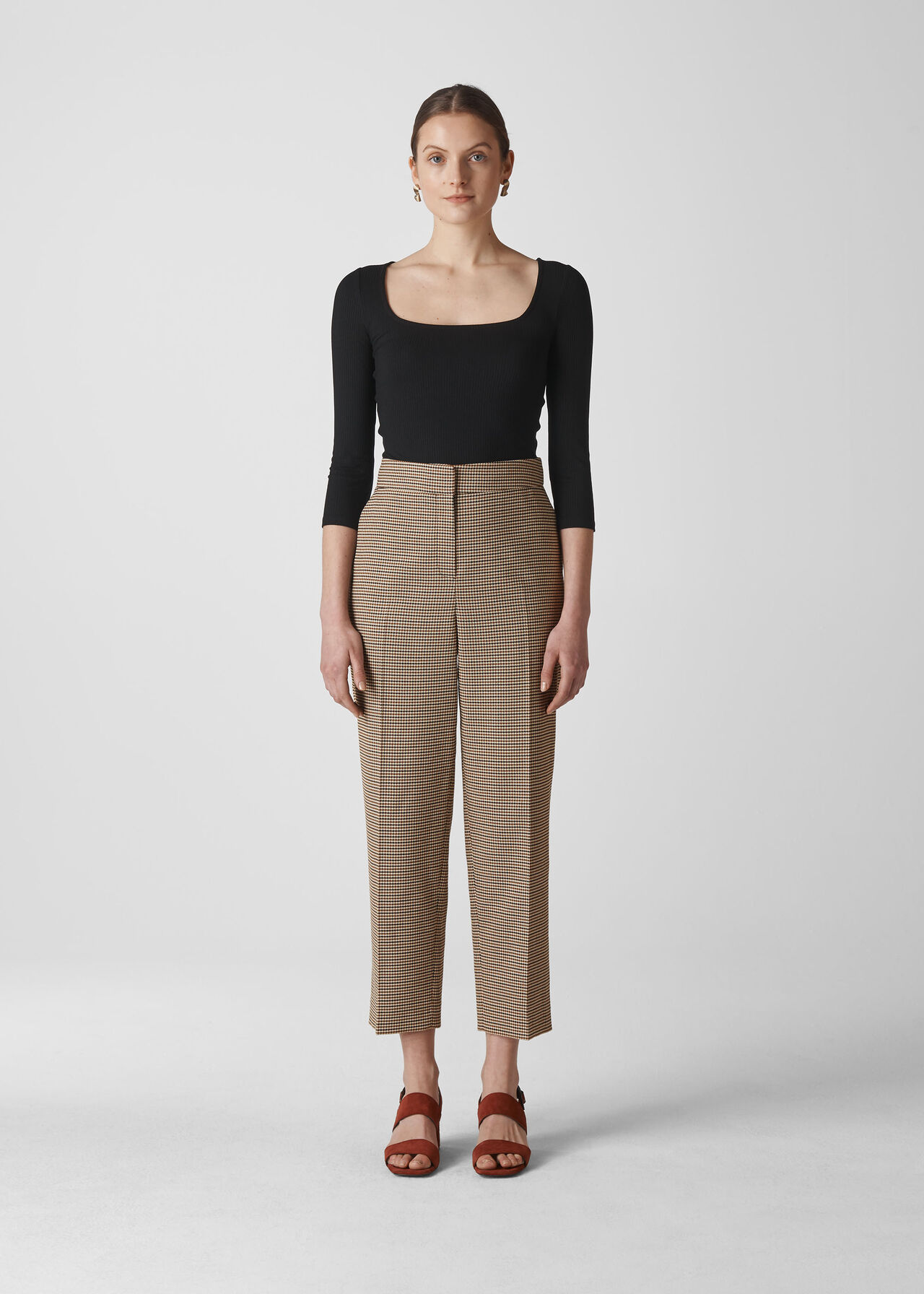 Kate Check Classic Trouser Multicolour