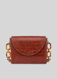 Rima Croc Chain Bag Burgundy