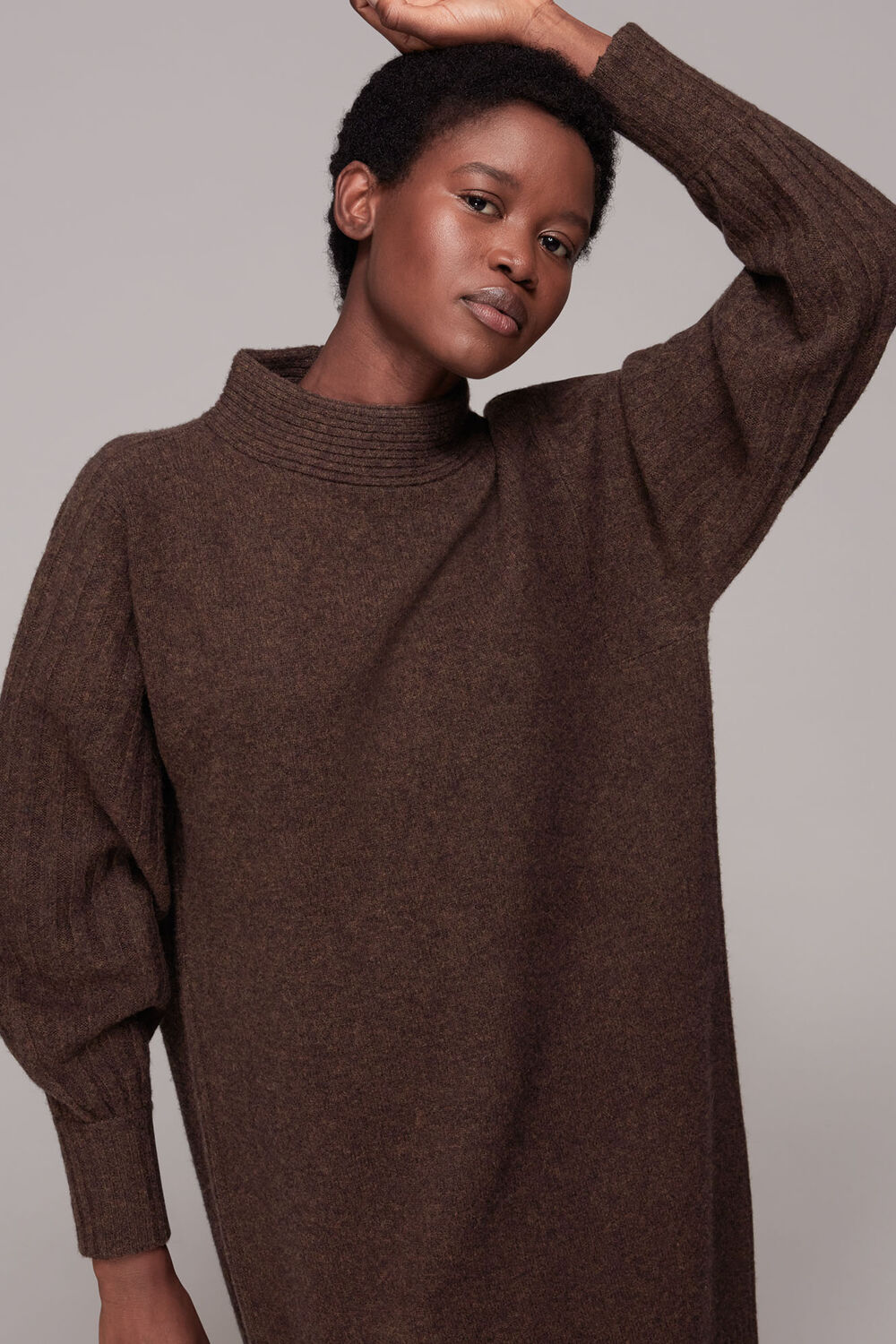 Ribbed Detail Knit Dress