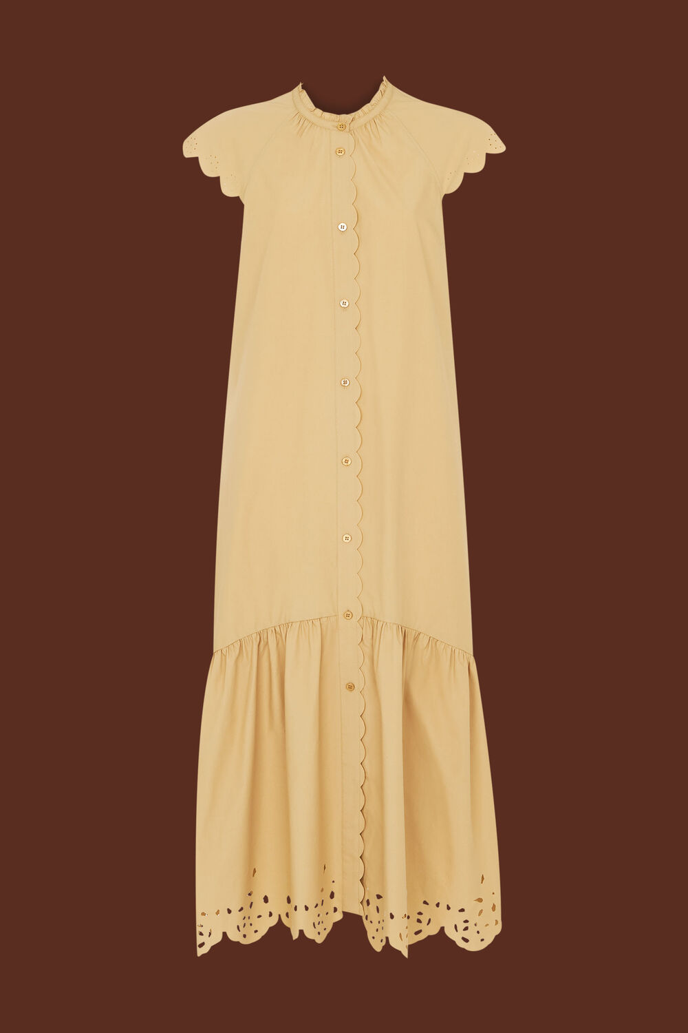 Elsie Broderie Shirt Dress