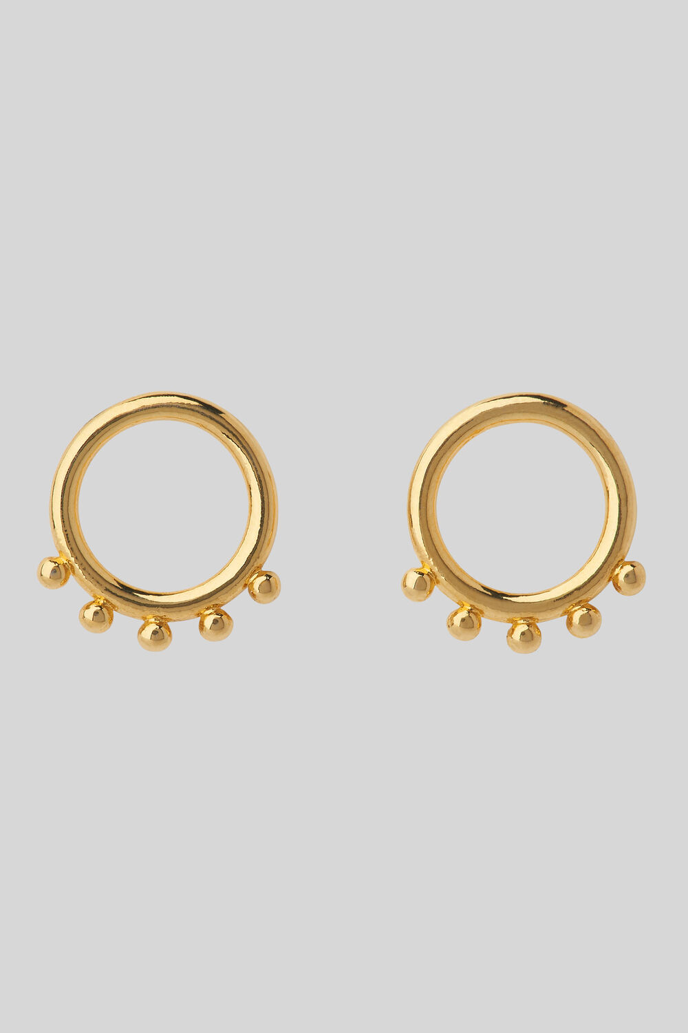 Ring Stud Earring Gold/Multi