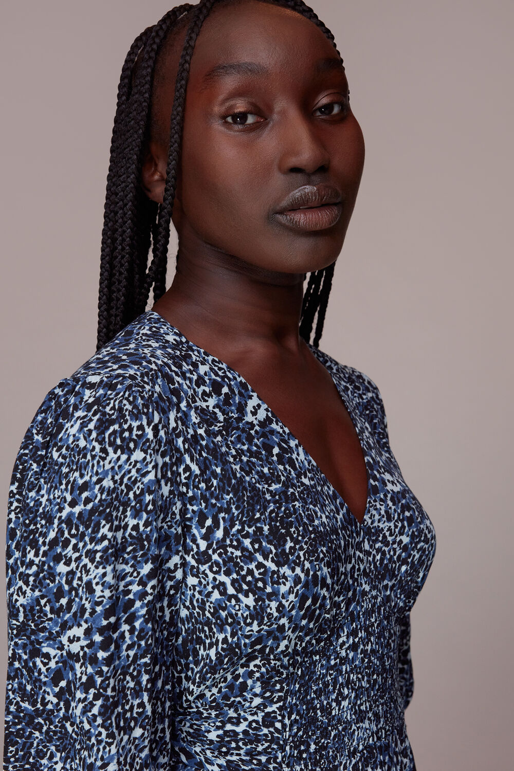 Speckled Leopard Midi Dress