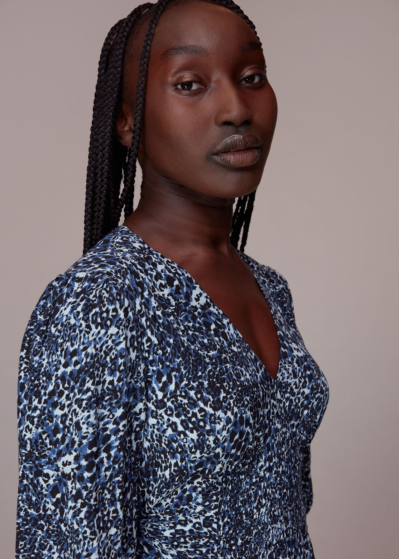 Speckled Leopard Midi Dress