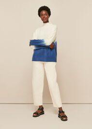 Dip Dyed Funnel Neck