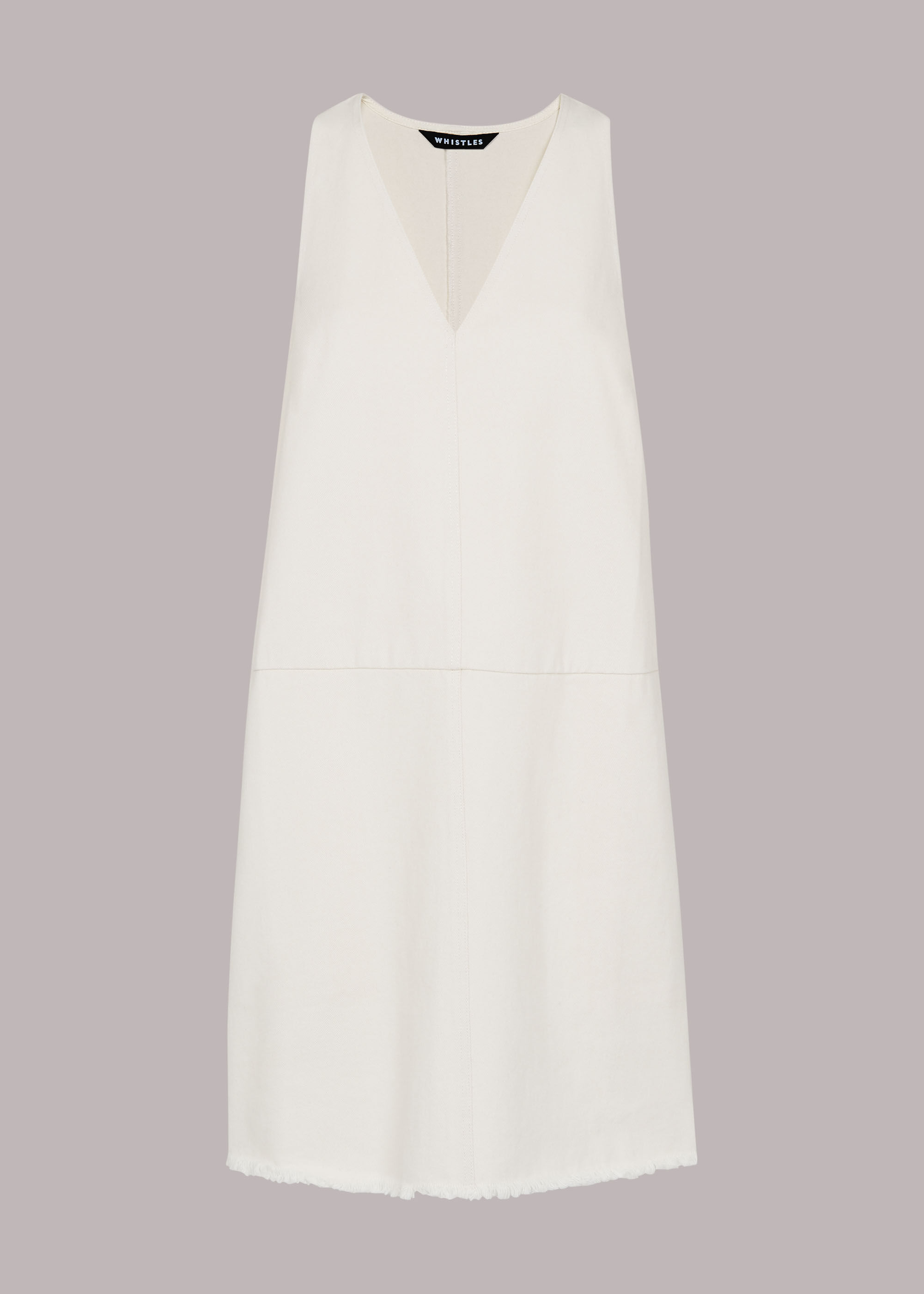 V neck discount denim dress
