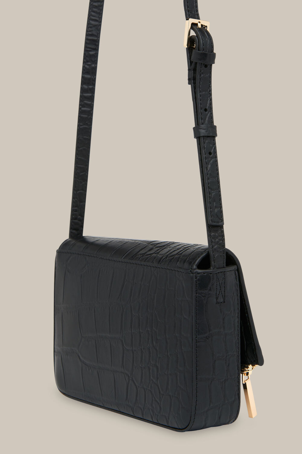 Luca Croc Foldover Bag