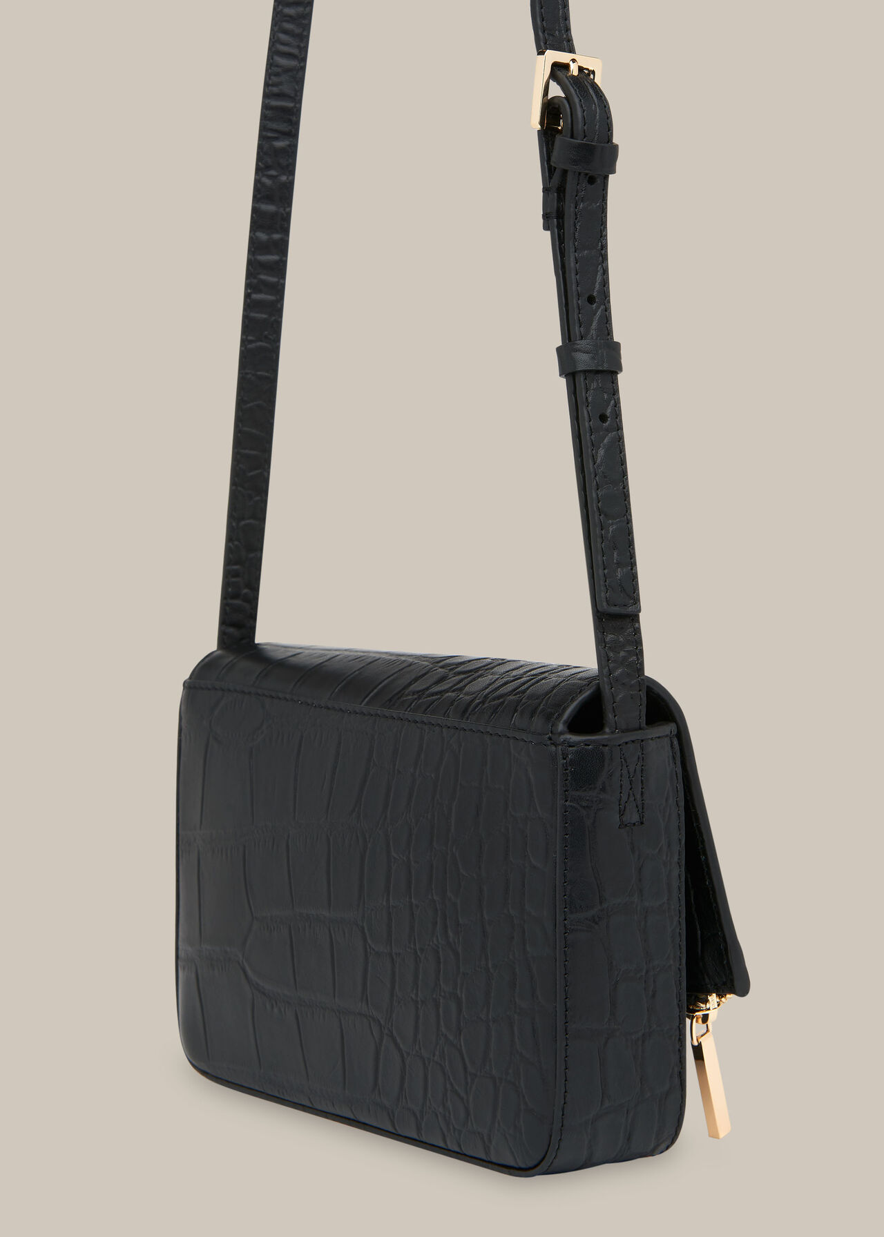 Luca Croc Foldover Bag