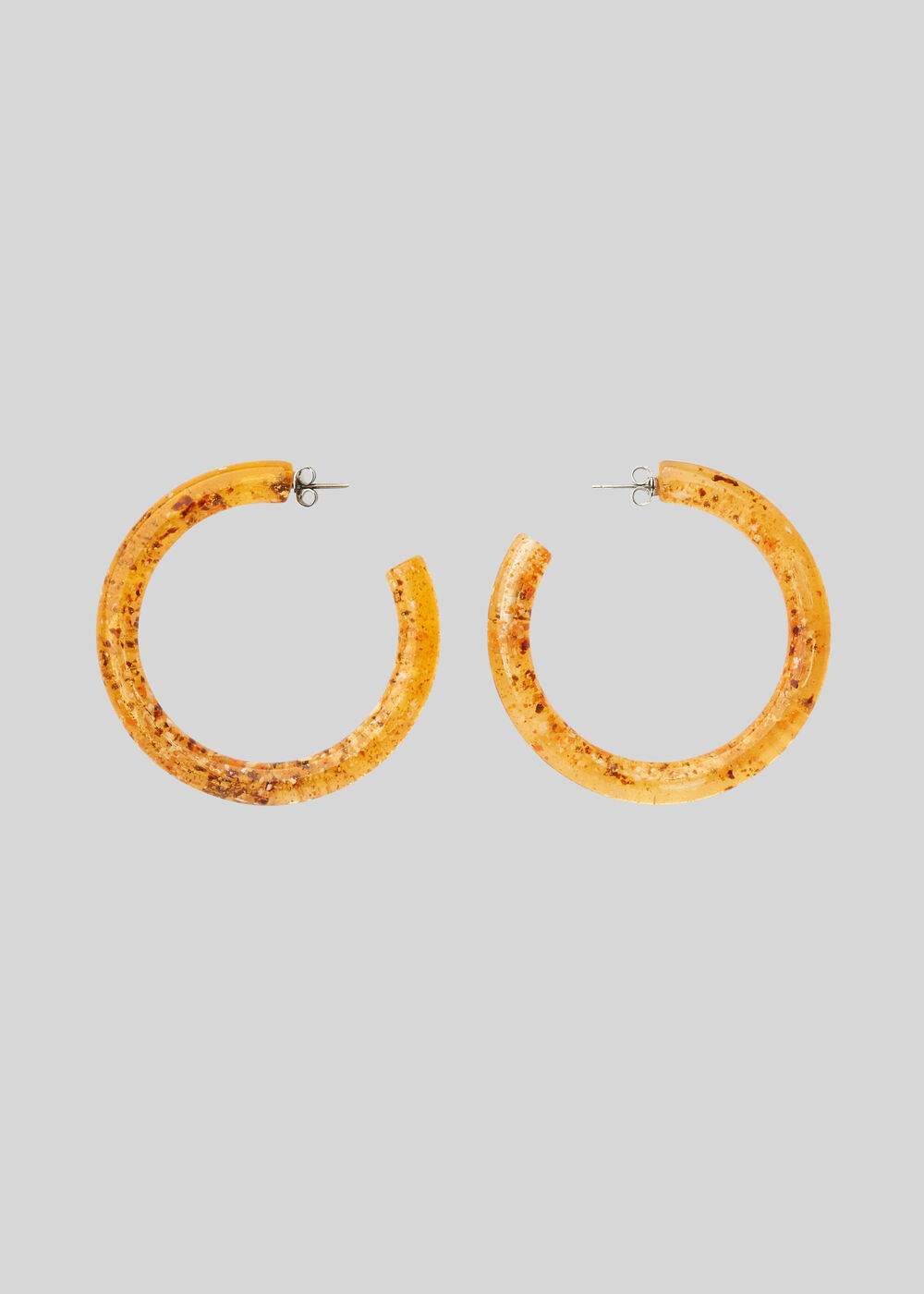 Statement Speckled Resin Hoop Orange