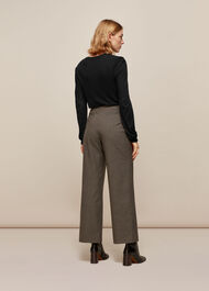 Wool Frill Cuff Top Black