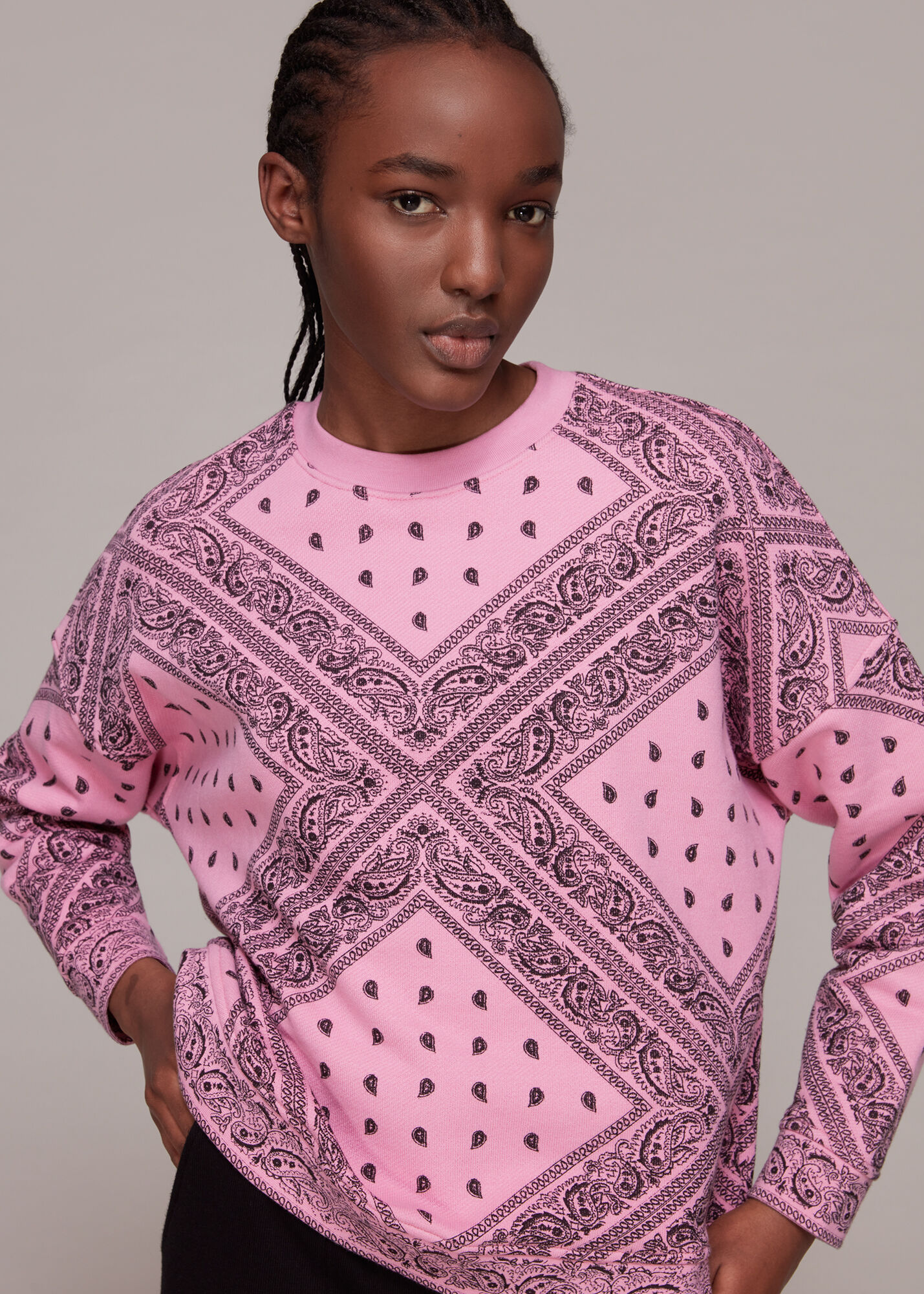 Multicolour Bandana Printed Sweatshirt WHISTLES