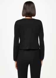 Collarless Jersey Jacket
