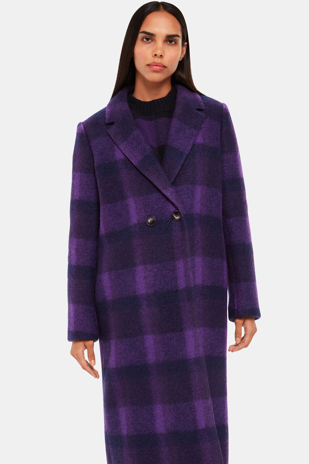 Camila Wool Check Coat