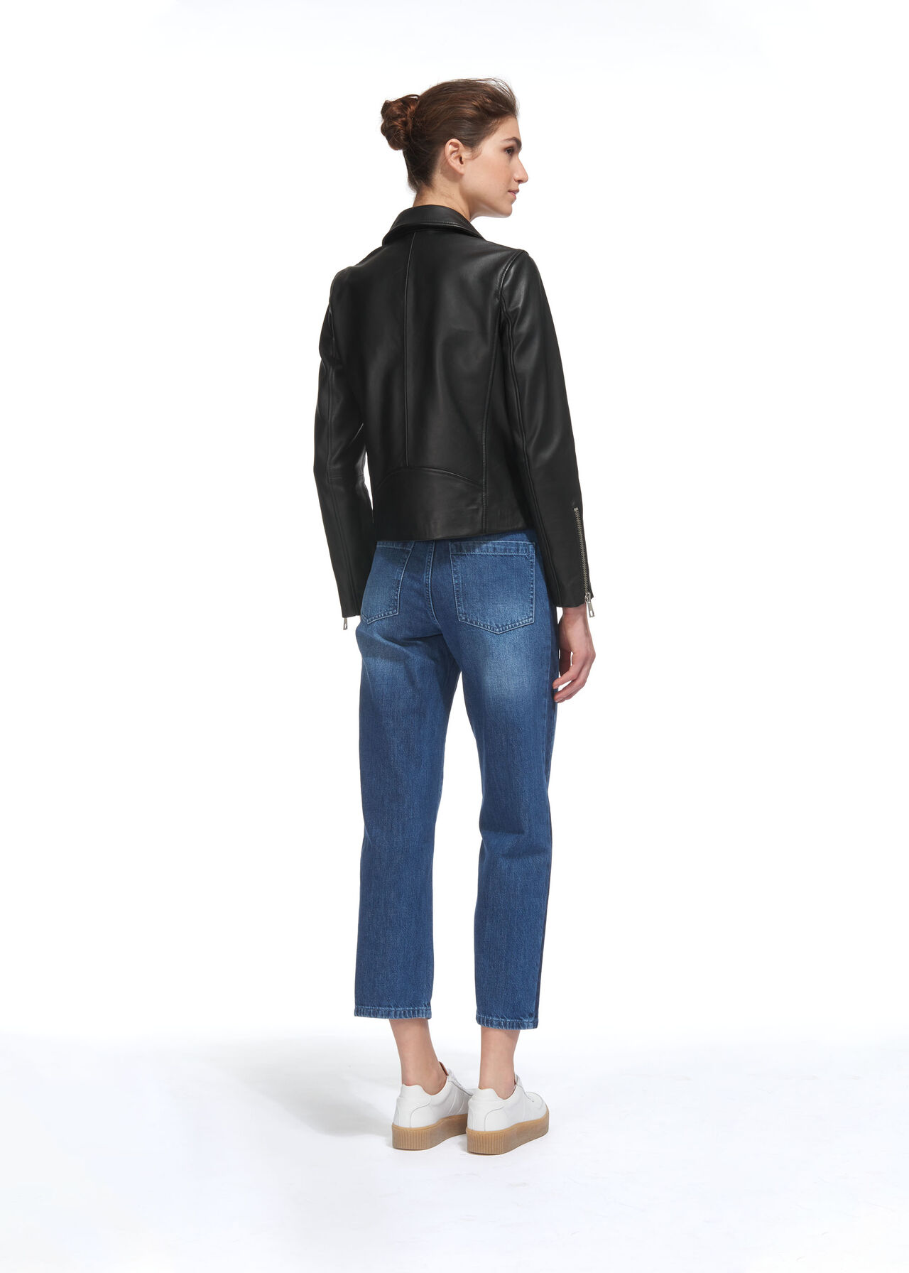 Agnes Leather Biker Black