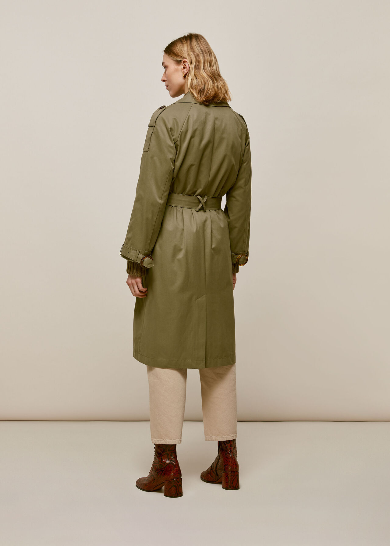 Izzey Trench Coat Khaki