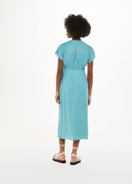 Floral Crescent Midi Dress