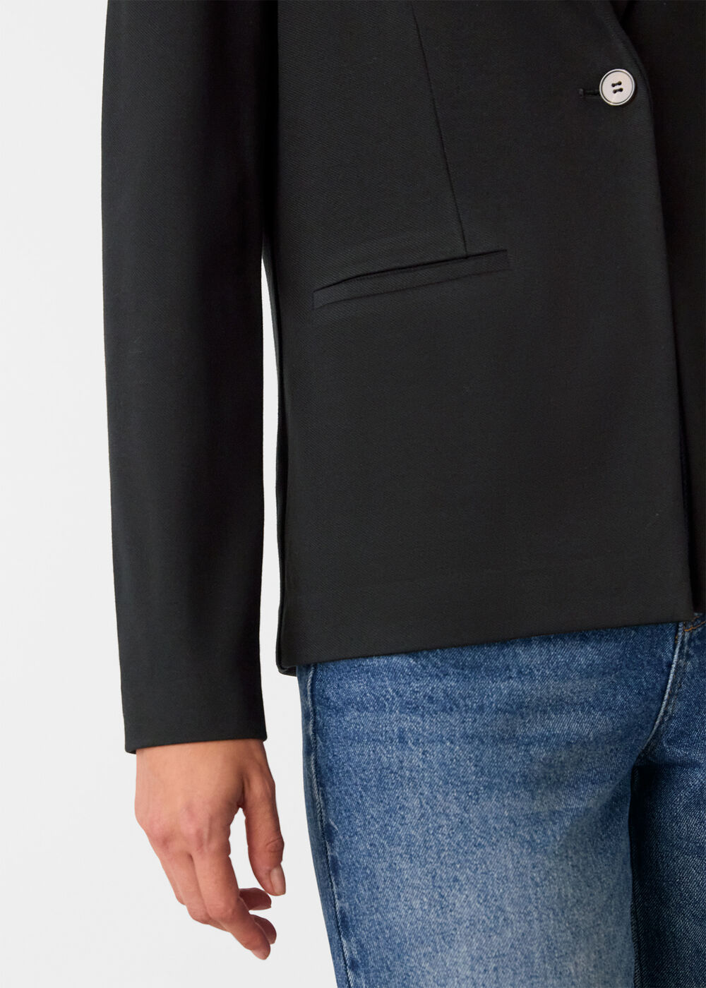 Textured Ponte Stretch Blazer