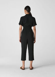 Lidia Button Jumpsuit Black