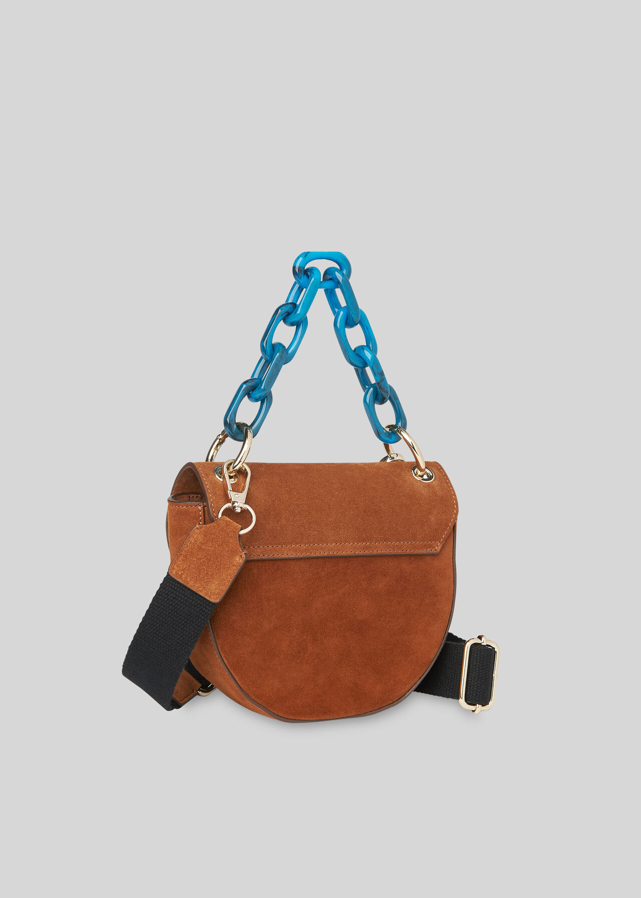 Felix Resin Chain Saddle Bag Tan