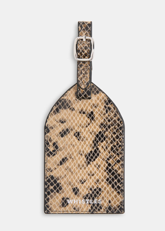 Snake Print Snake Luggage Tag