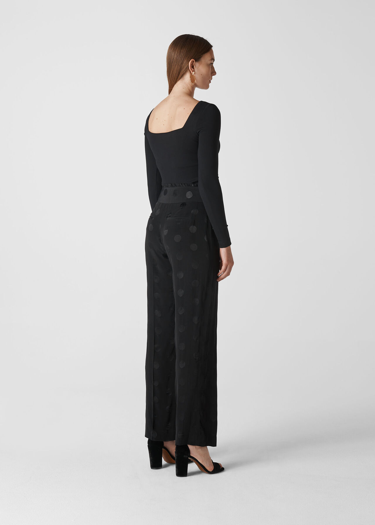 ladies jacquard trouser suit