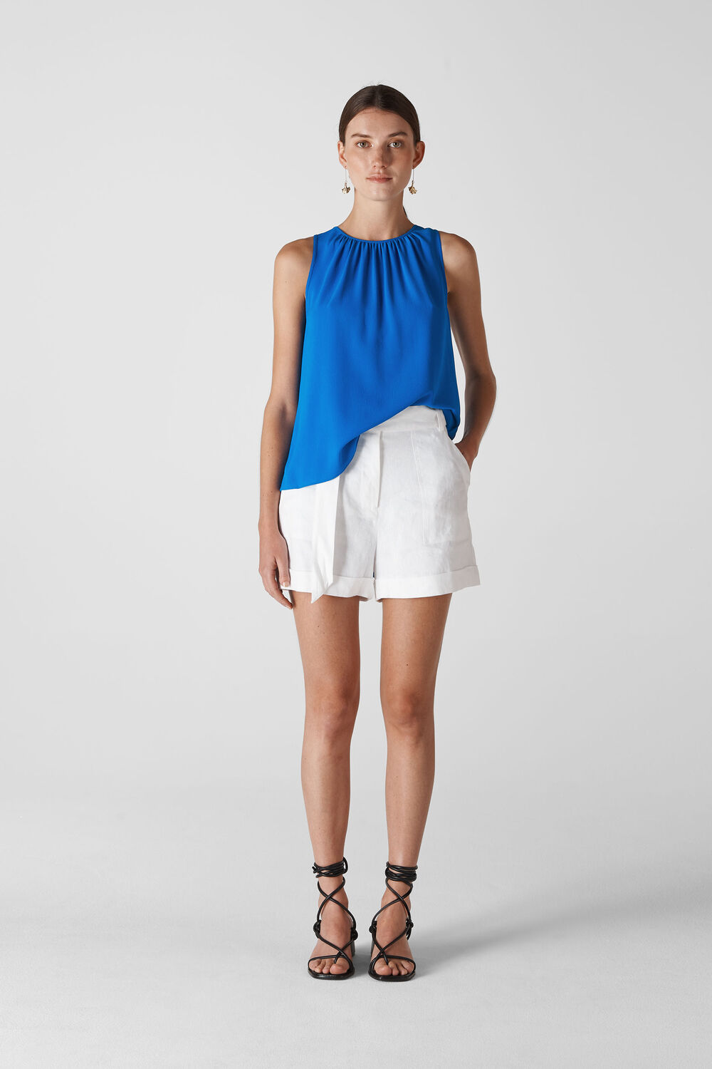 Lark Tie Back Top Blue