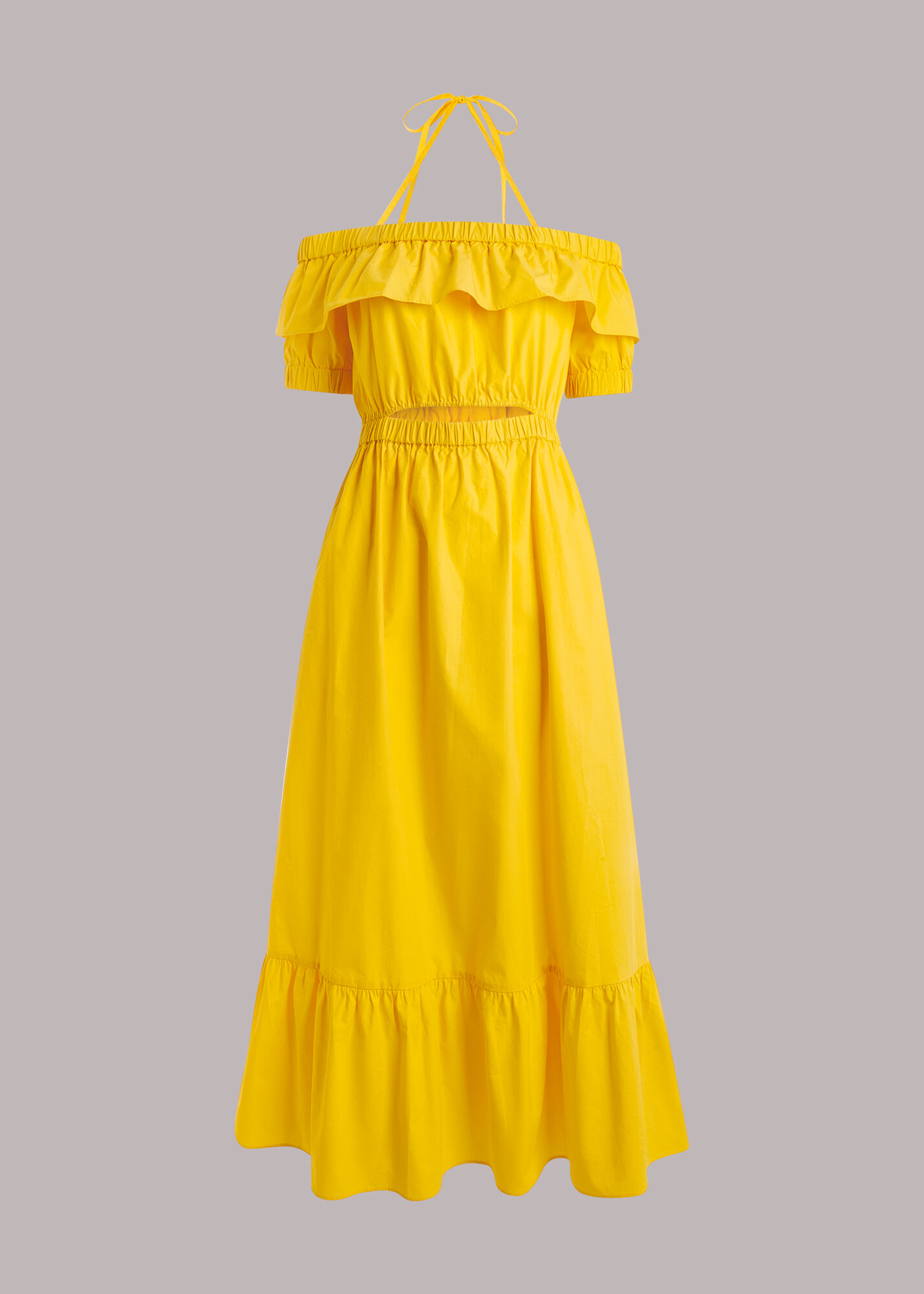 Whistles top mustard dress