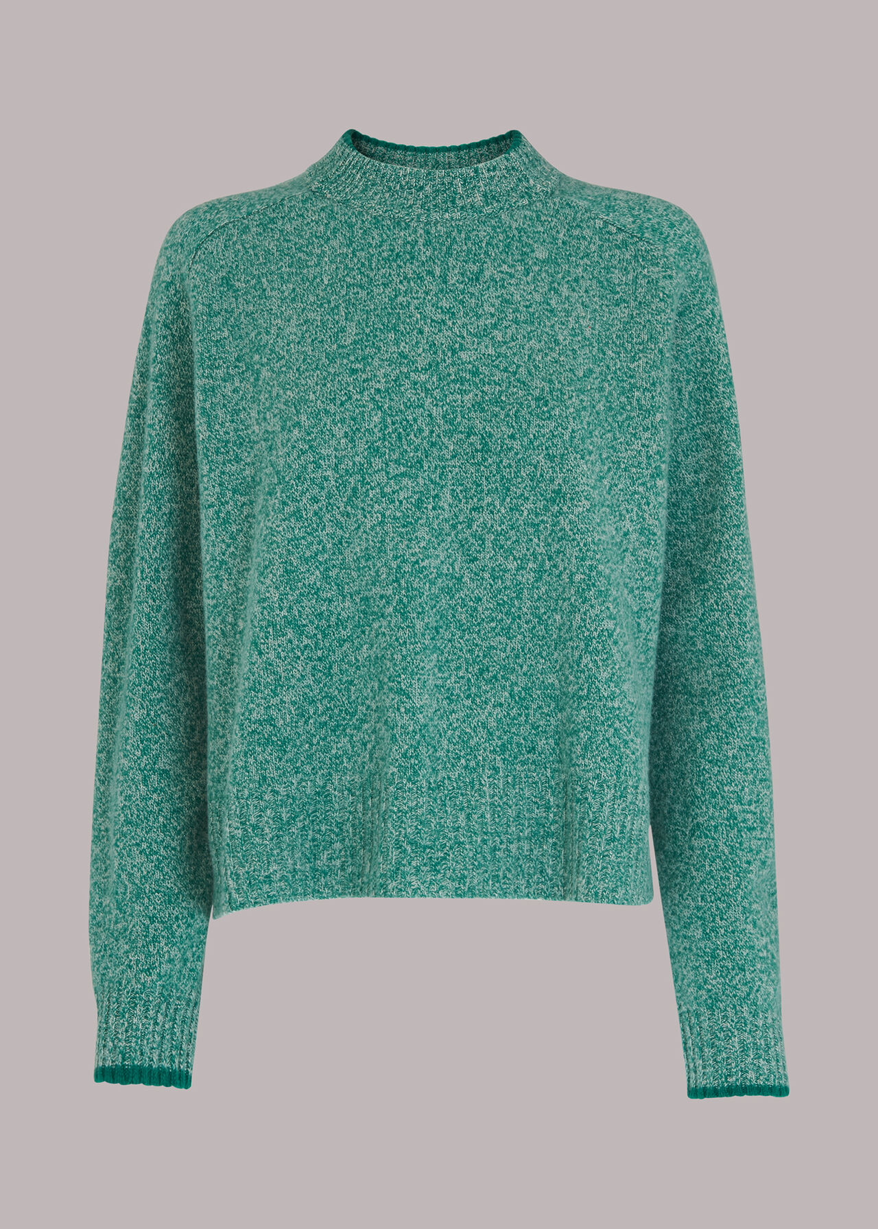 Funnel Neck Flecked Jumper