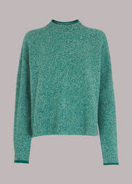 Funnel Neck Flecked Jumper