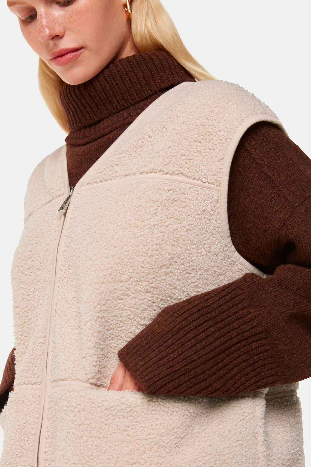 Ivory Josie Fleece Gilet