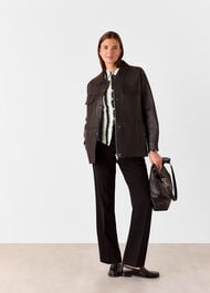 Petite Hazy Stripe Fitted Shirt