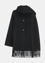 Double Face Wool Fringe Coat