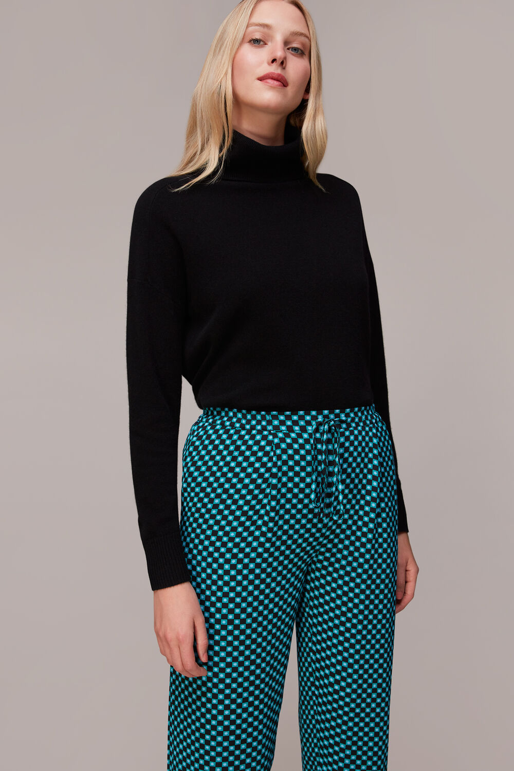 Multicolour Pippa Star Check Print Trouser