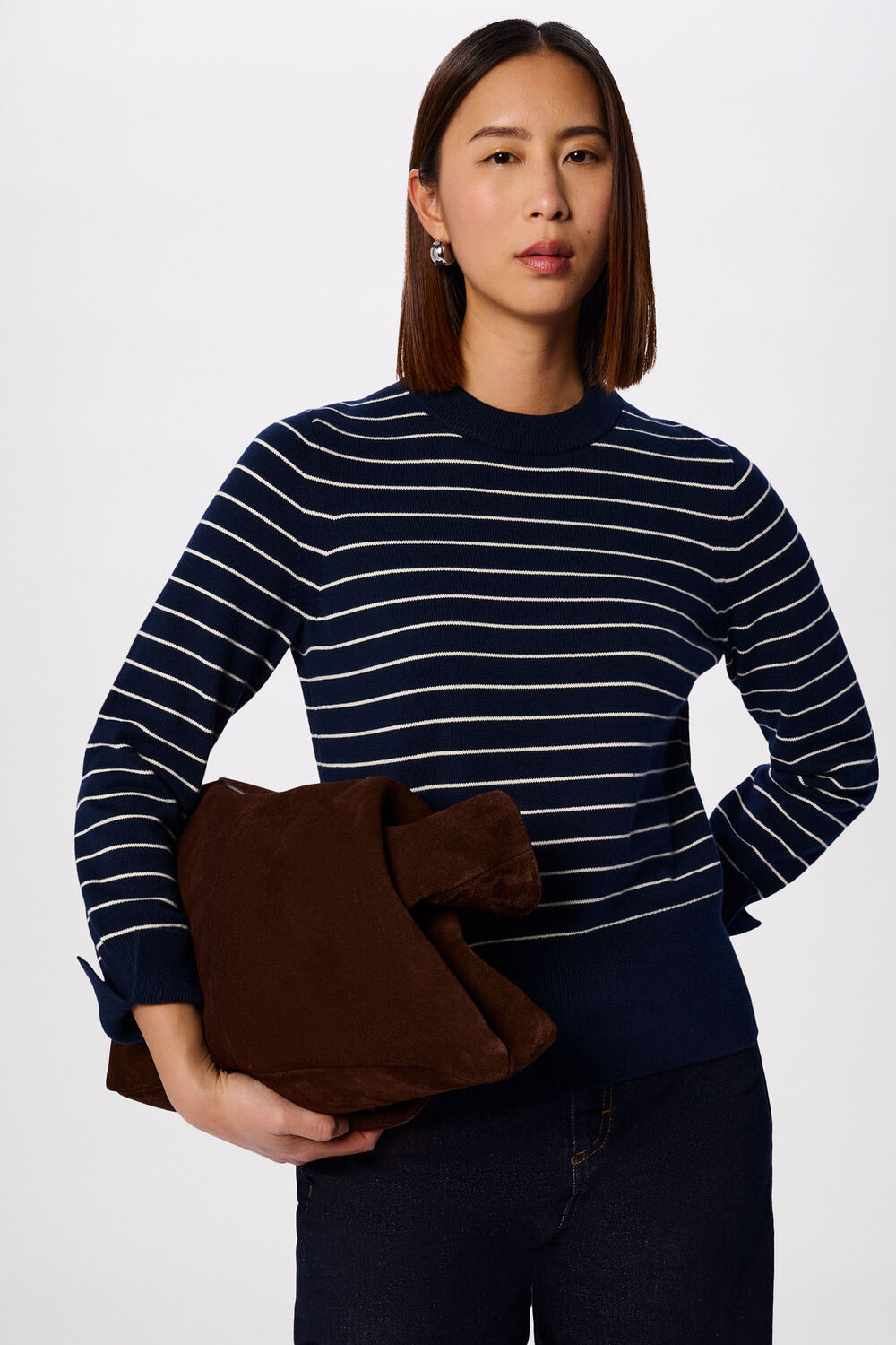 Navy Classic Stripe Cotton Knit
