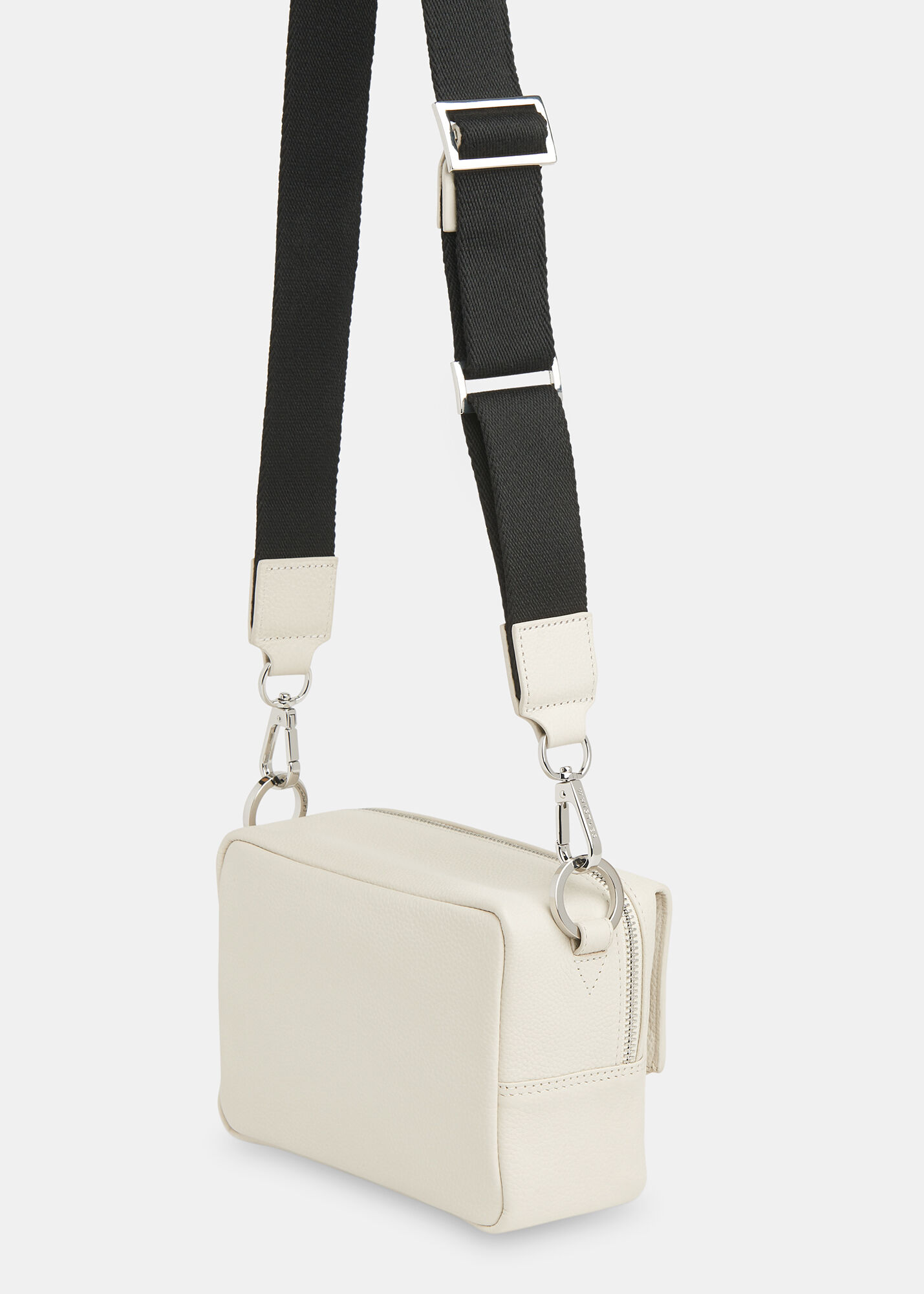 Bibi White Leather Crossbody Bag With Strap Whistles