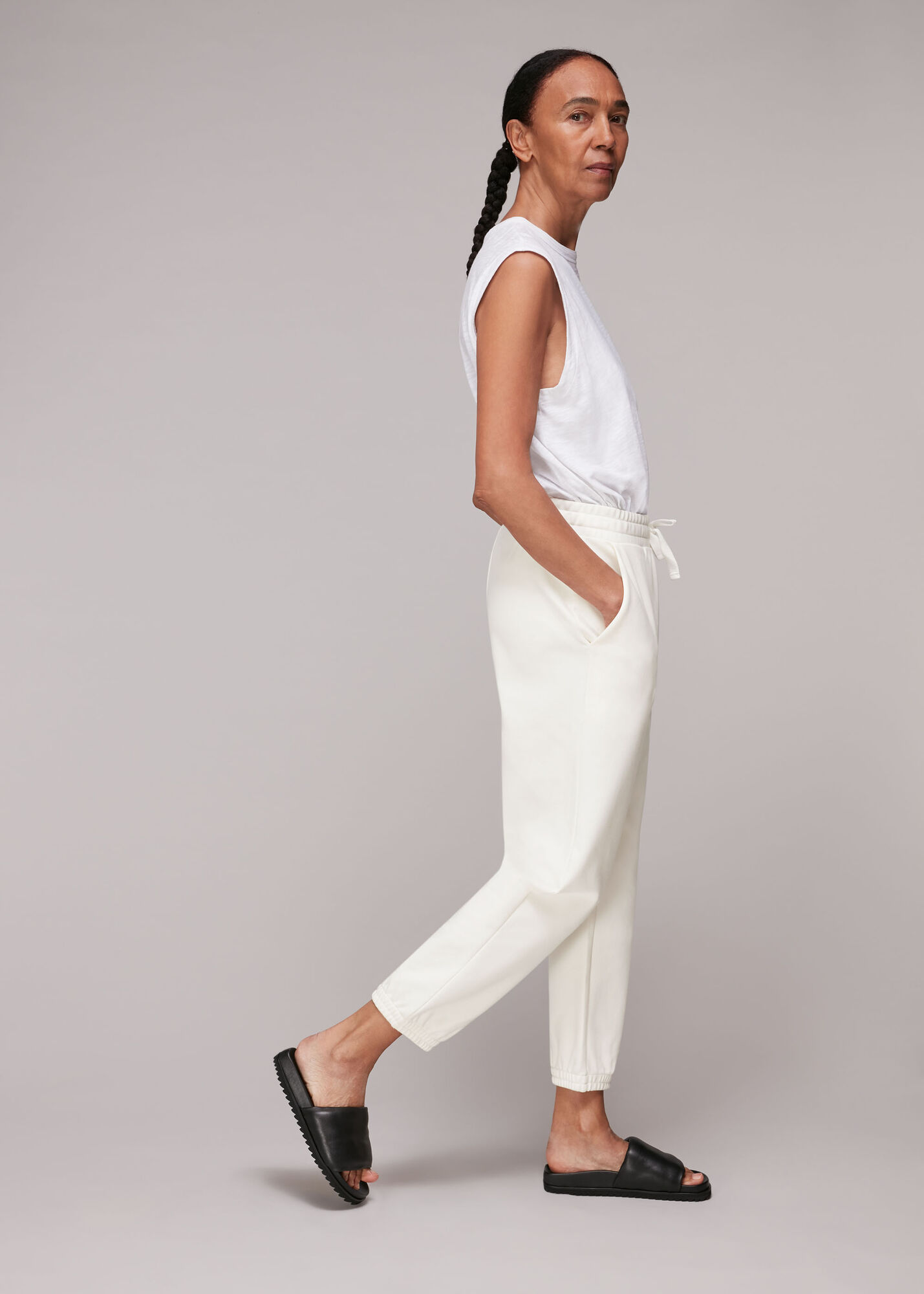 Ivory Cropped Jogger WHISTLES