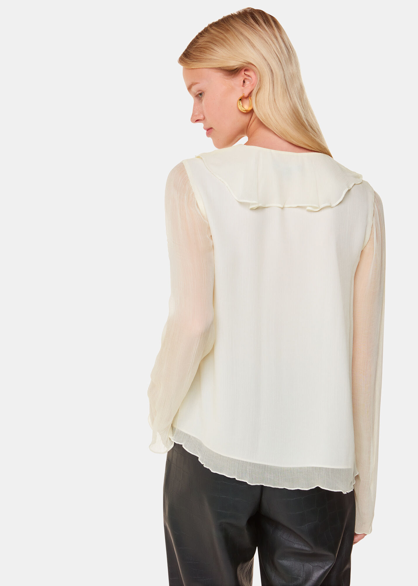 Organza Sheer Ivory Bridal Blouse Cover Up, Modern Bridal