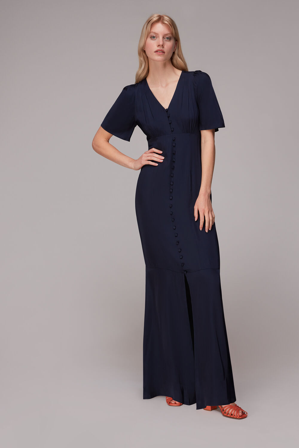 Simone Satin Maxi Dress
